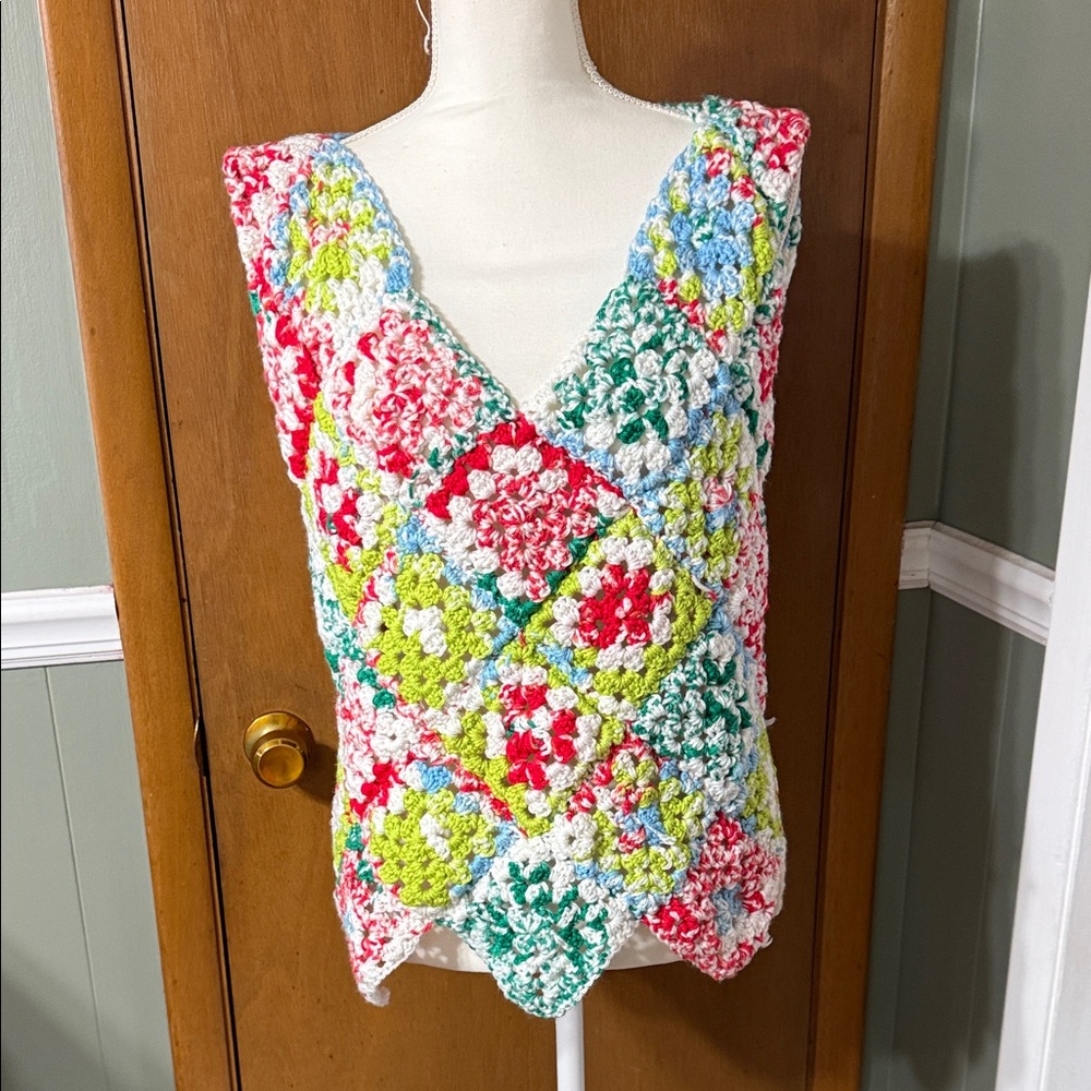 Colorful Crochet Women Top